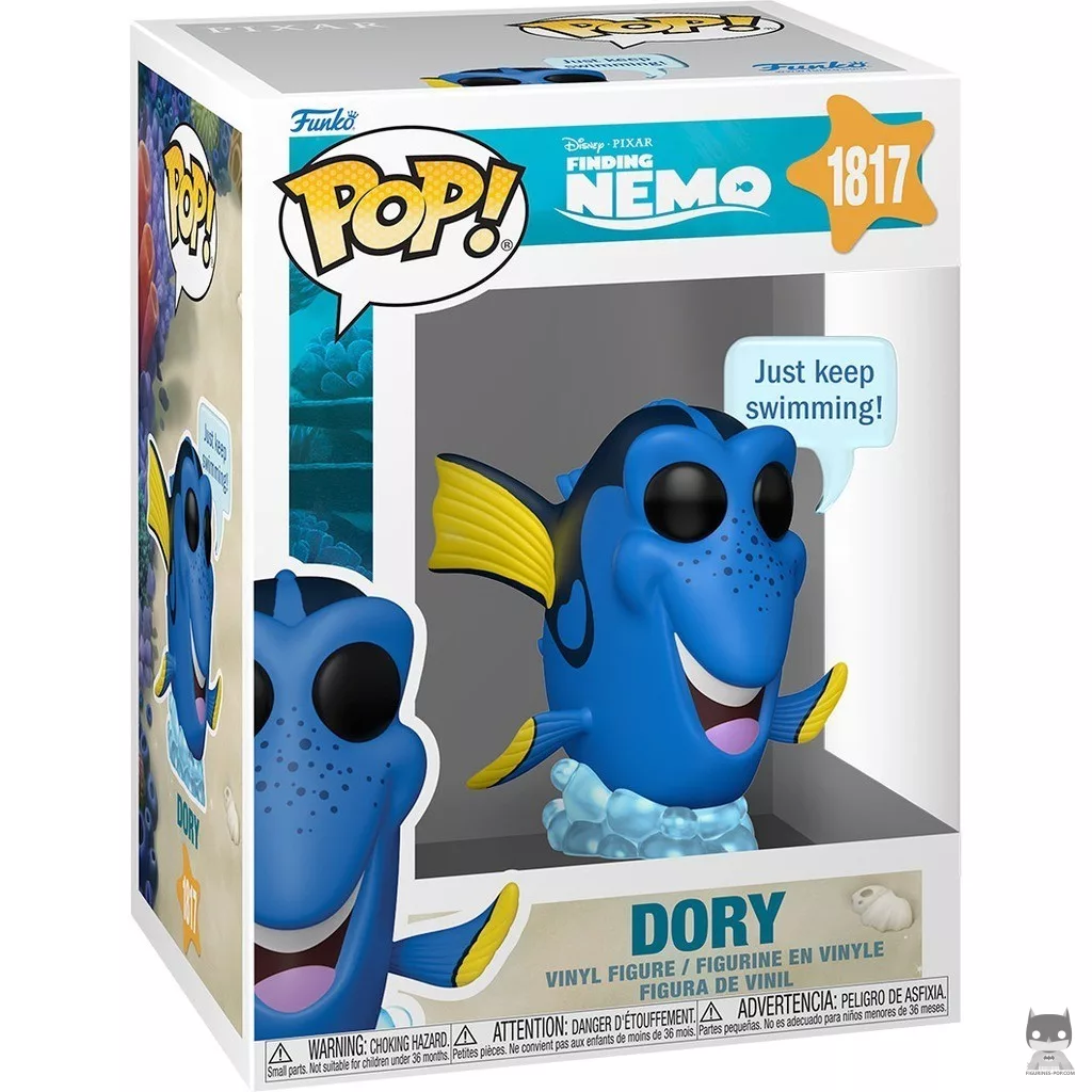 Figura Funko Pop! Dory (Sigue nadando) en su caja
