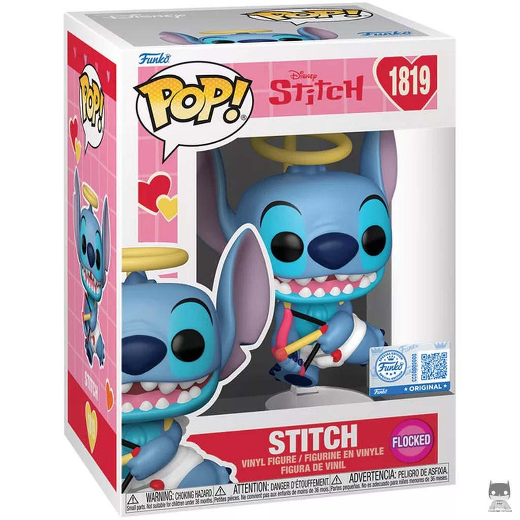 Figura Funko Pop! Stitch (San Valentín) (Flocado) en su caja