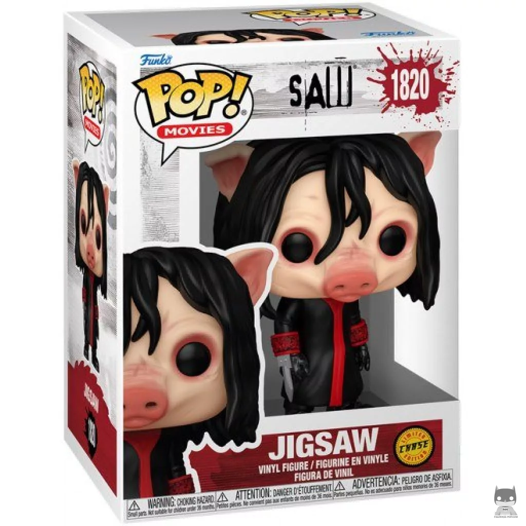 Figura Funko Pop! Jigsaw (Chase) en su caja