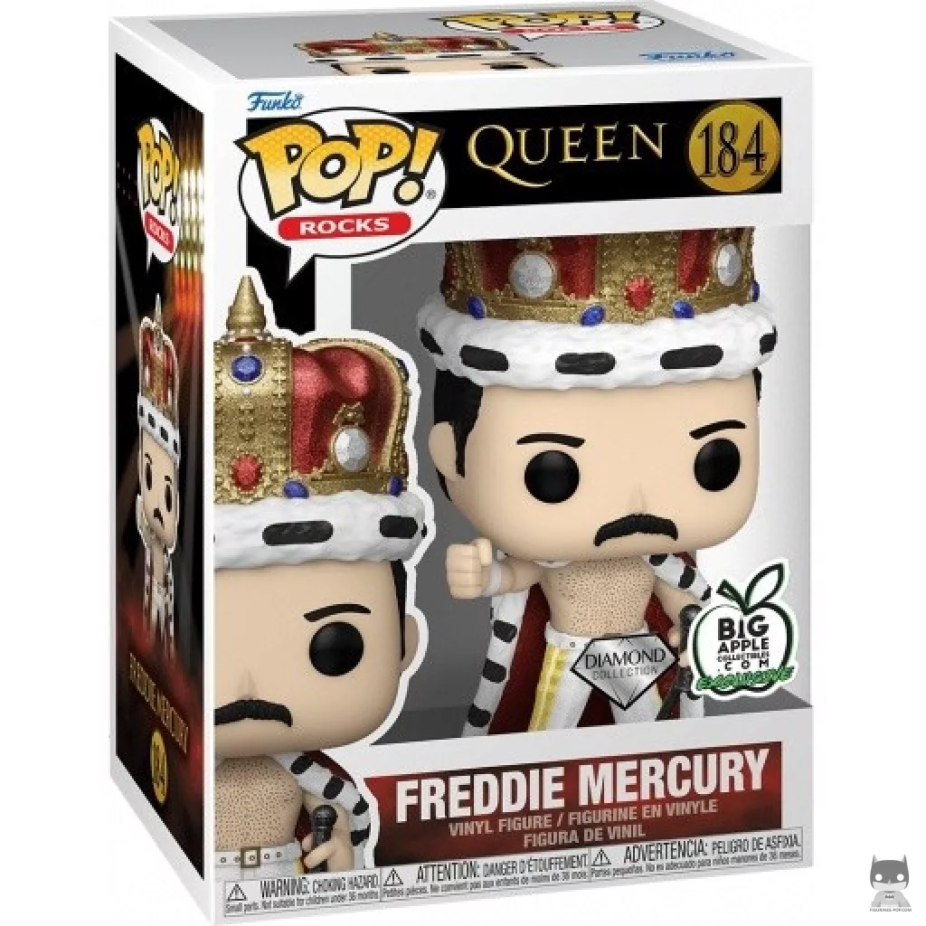 Figura Funko Pop! Freddie Mercury (Purpurina de diamante) en su caja
