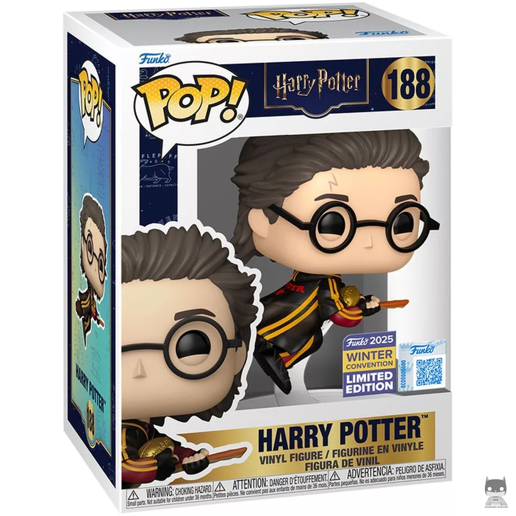 Figura Funko Pop! Harry Potter (Quidditch) en su caja