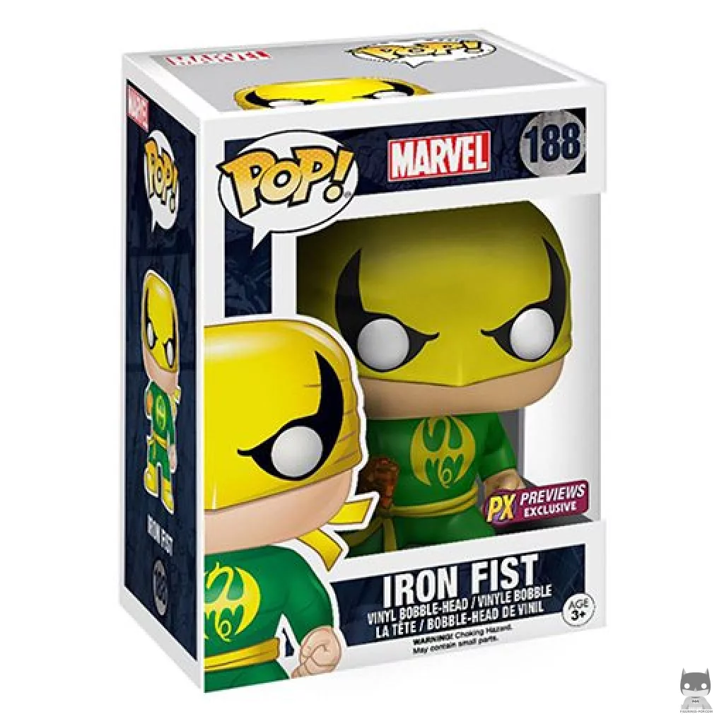 Figura Funko Pop! Iron Fist en su caja