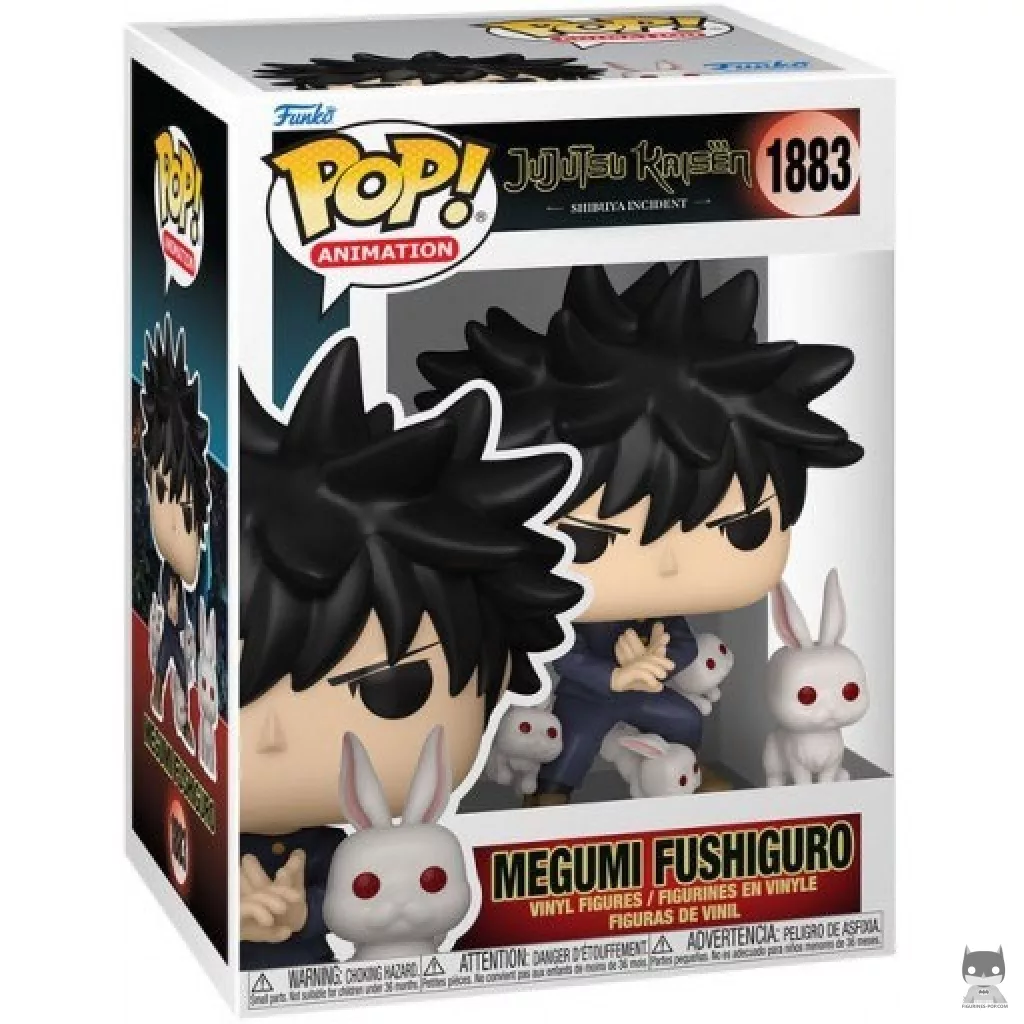 Figura Funko Pop! Megumi Fushiguro con conejos en su caja