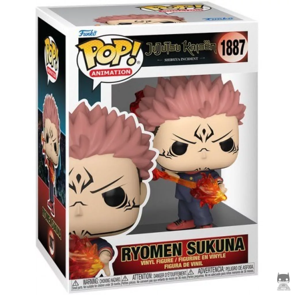 Figura Funko Pop! Ryomen Sukuna (Flecha de fuego) en su caja