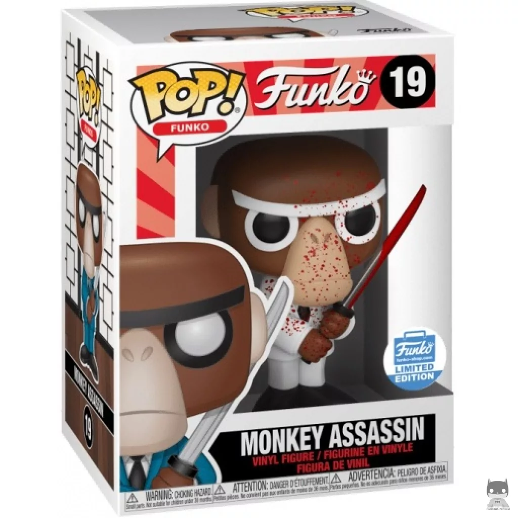 Figura Funko Pop! Monkey Assassin (Ensangrentado) en su caja