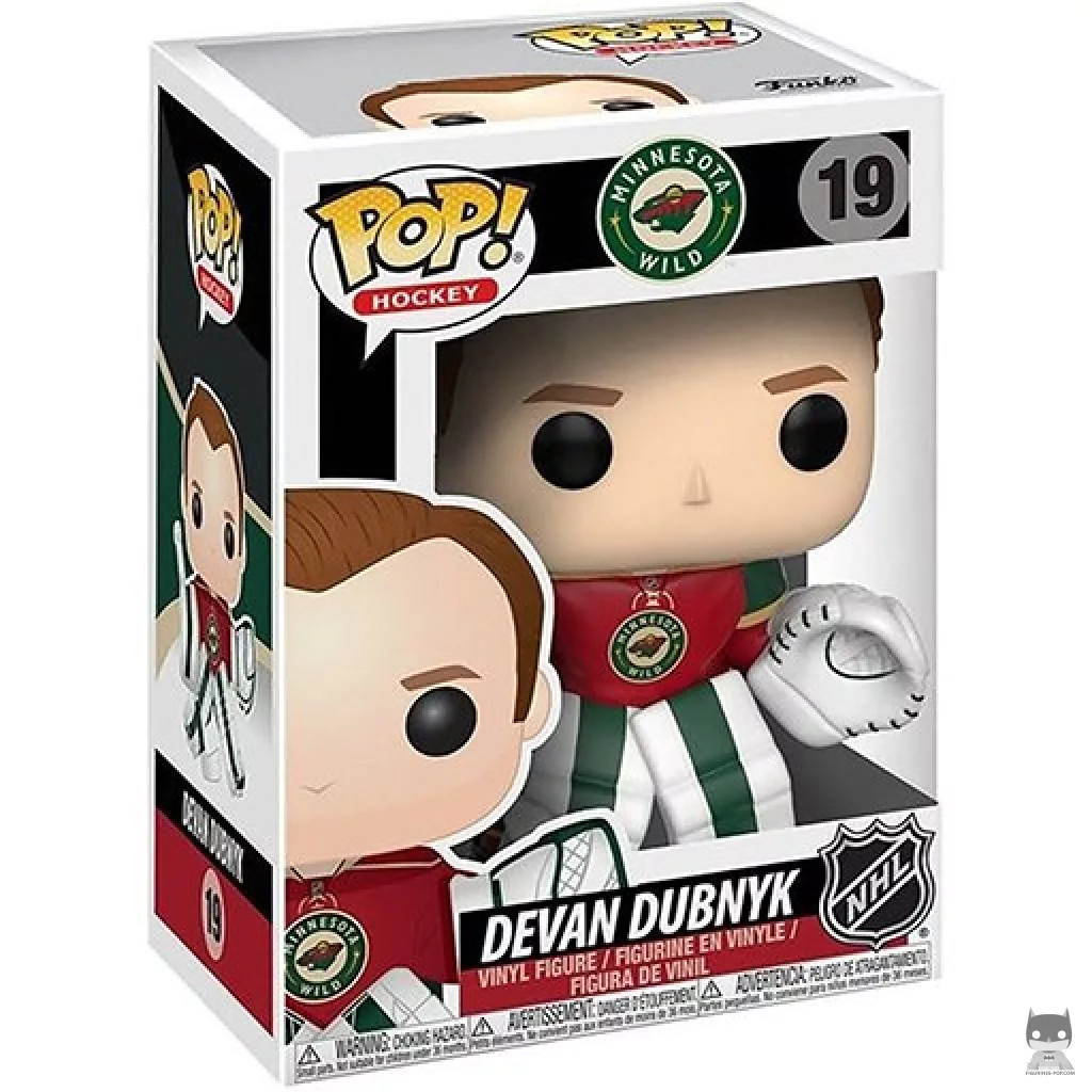 Figura Funko Pop! Devan Dubnyk (Wild local) en su caja