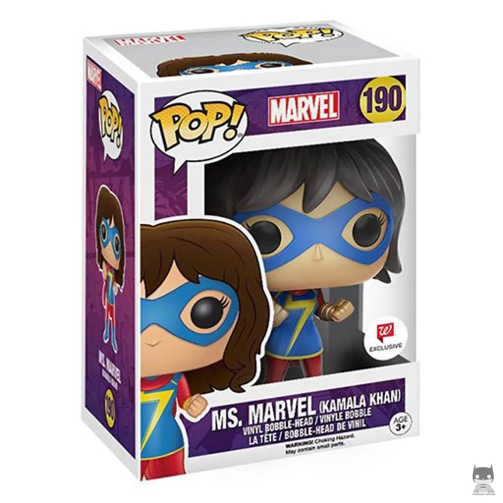 Figura Funko Pop! Ms. Marvel (Kamala Khan) en su caja