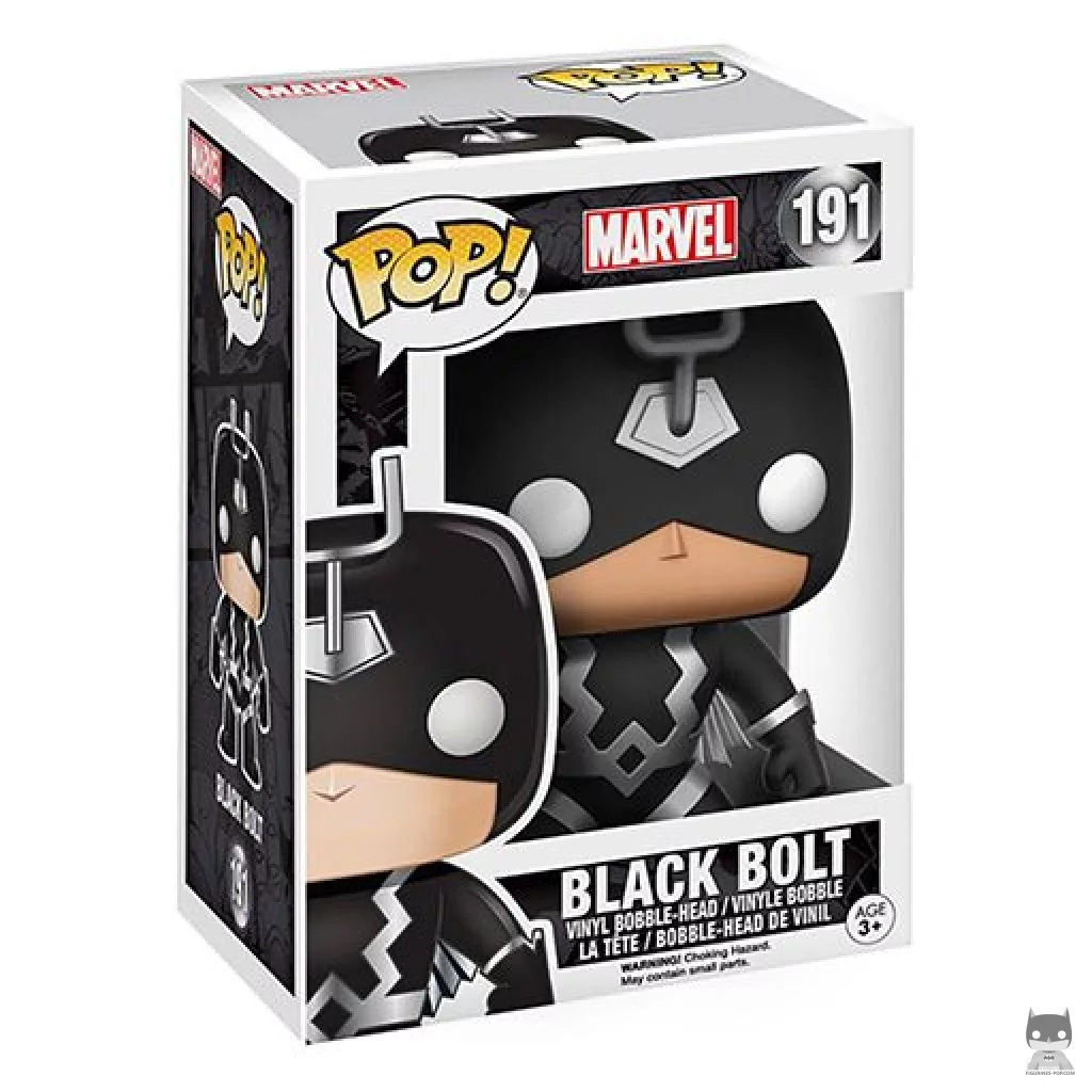 Figura Funko Pop! Rayo Negro (Negro) en su caja