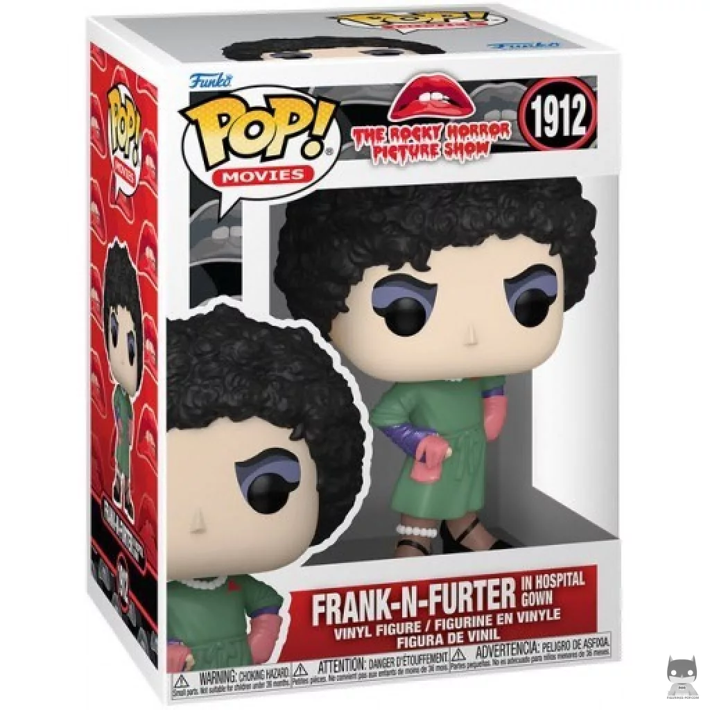 Figura Funko Pop! Frank-N-Furter con bata de hospital en su caja