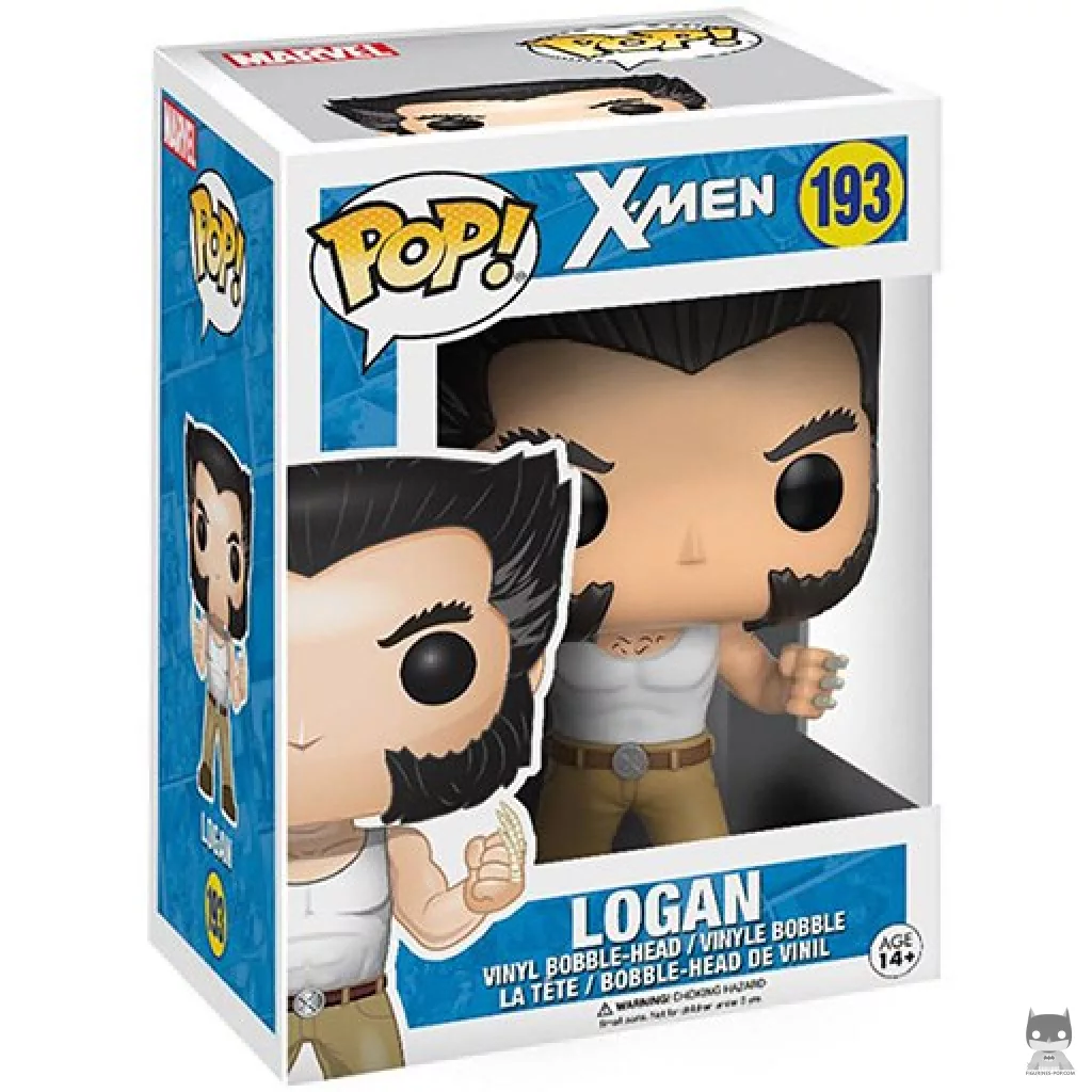 Figura Funko Pop! Logan en su caja