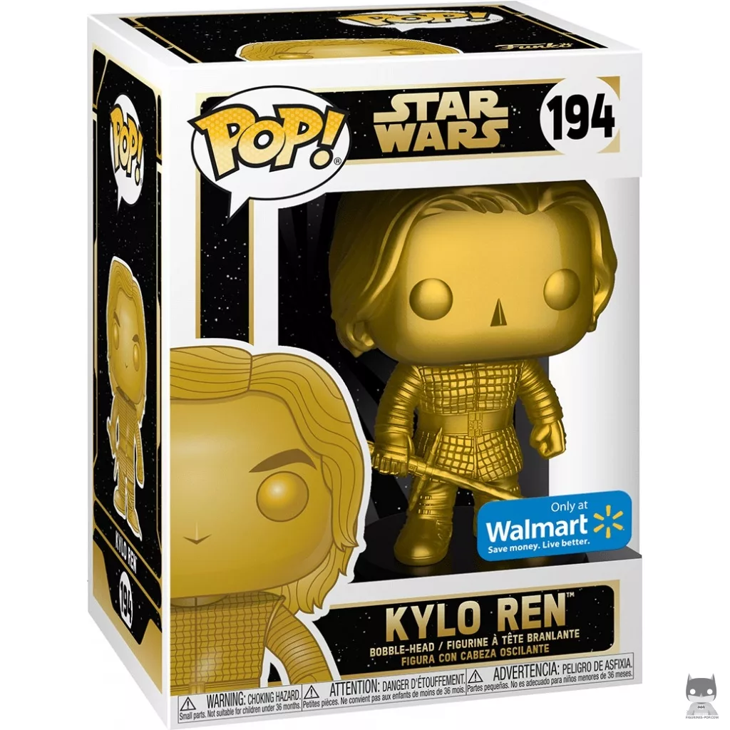 Figura Funko Pop! Kylo Ren (Dorado) en su caja