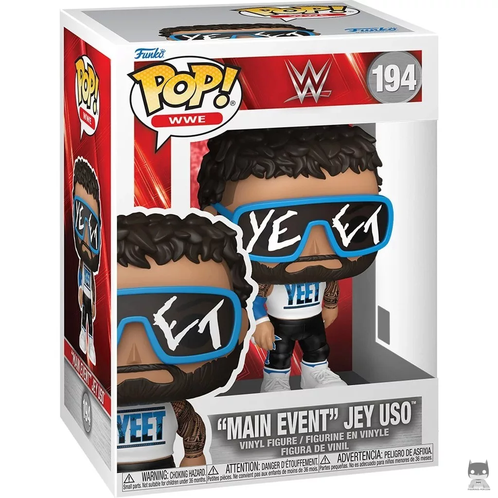 Figura Funko Pop! "Main Event" Jey Uso en su caja