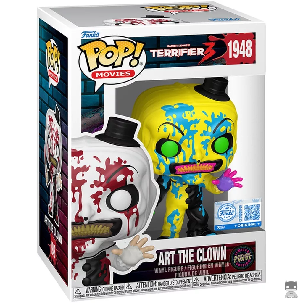 Figura Funko Pop! Art el Payaso (Chase & Luz negra) en su caja