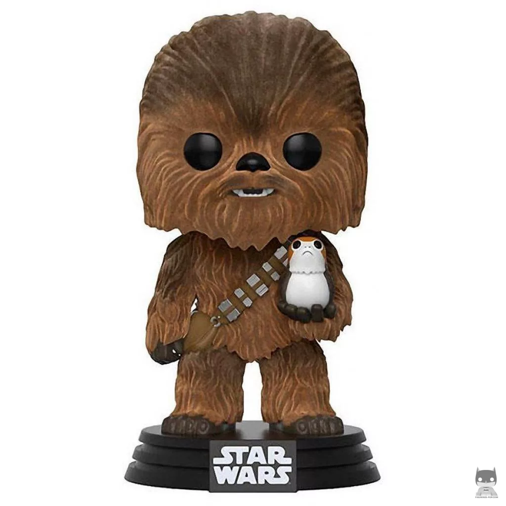 Figura Funko Pop! Chewbacca con porgs (Flocado) (Star Wars: Episodio VIII, Los últimos Jedi)