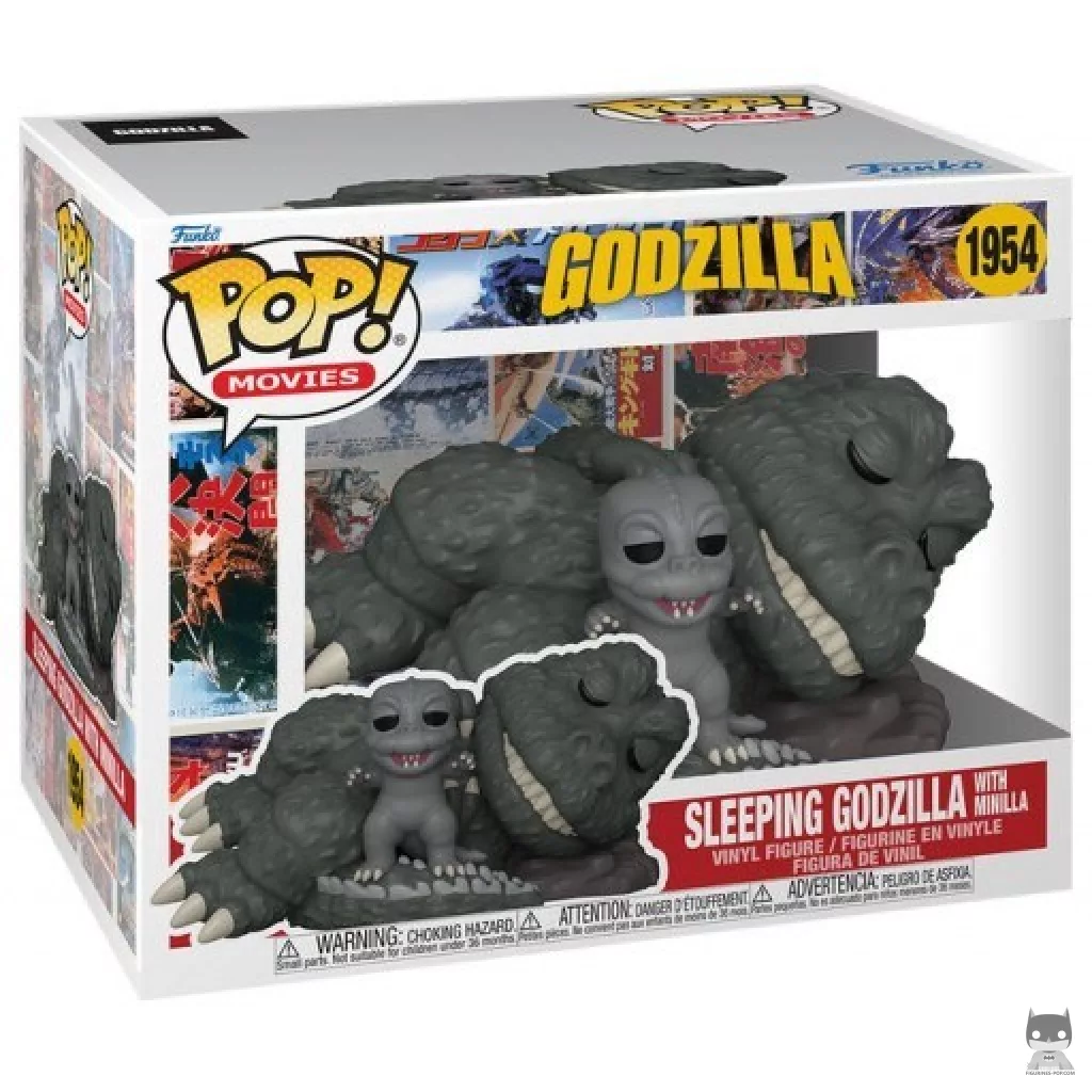 Figura Funko Pop! Godzilla durmiendo con Minilla en su caja
