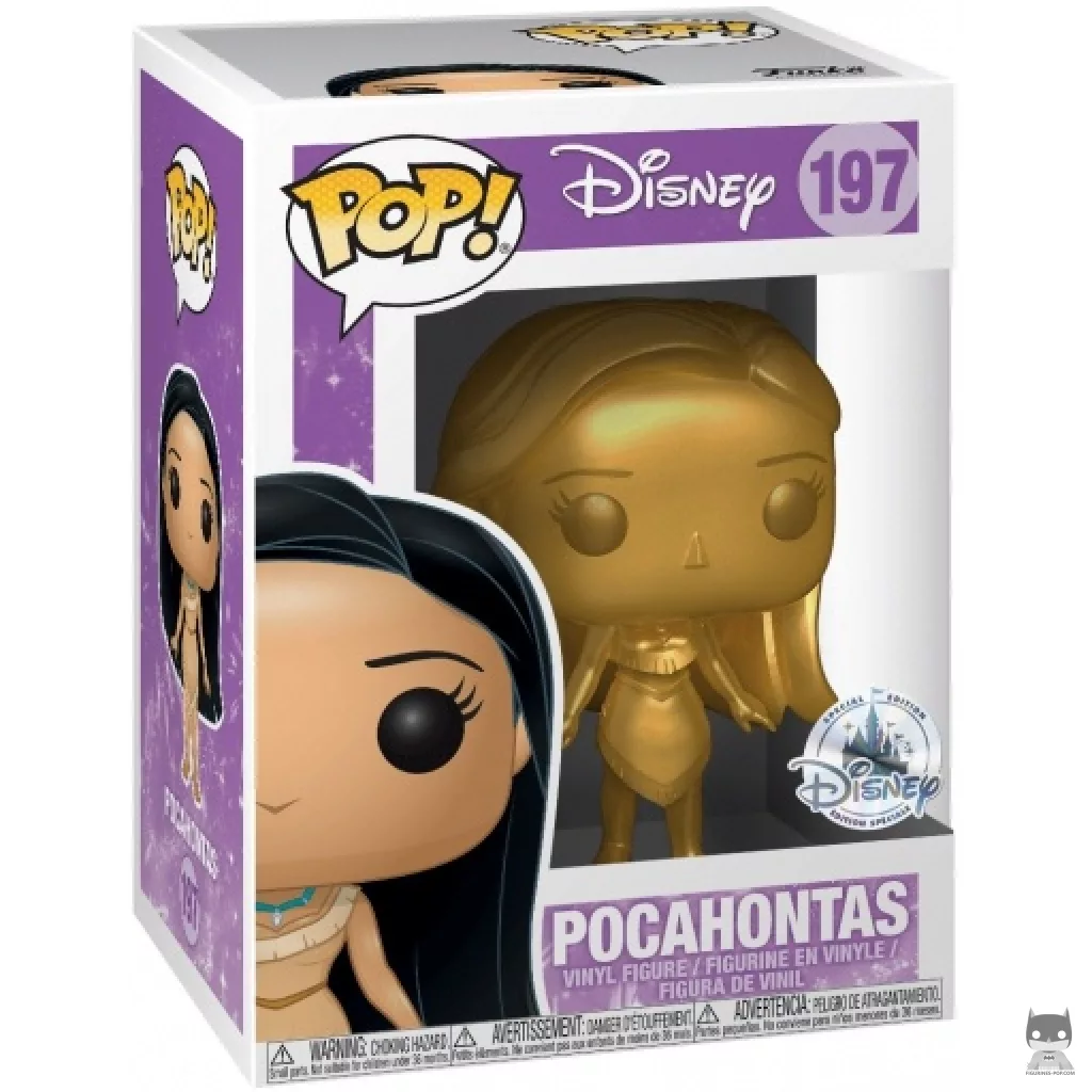 Figura Funko Pop! Pocahontas (Dorado) en su caja