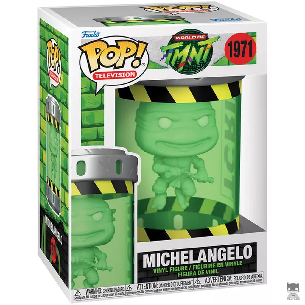 Figura Funko Pop! Miguel Ángel (Ooze Canister) en su caja