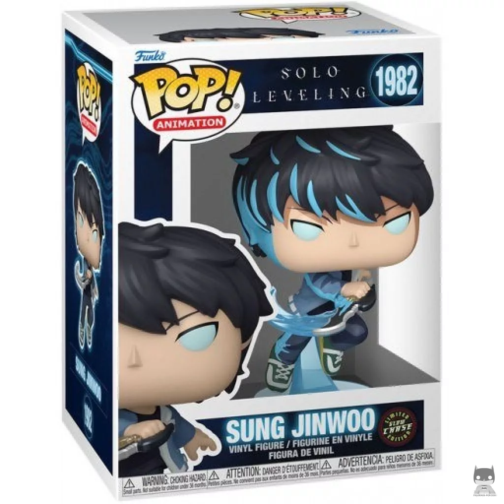 Figura Funko Pop! Sung Jinwoo (Chase & Brilla en la oscuridad) en su caja
