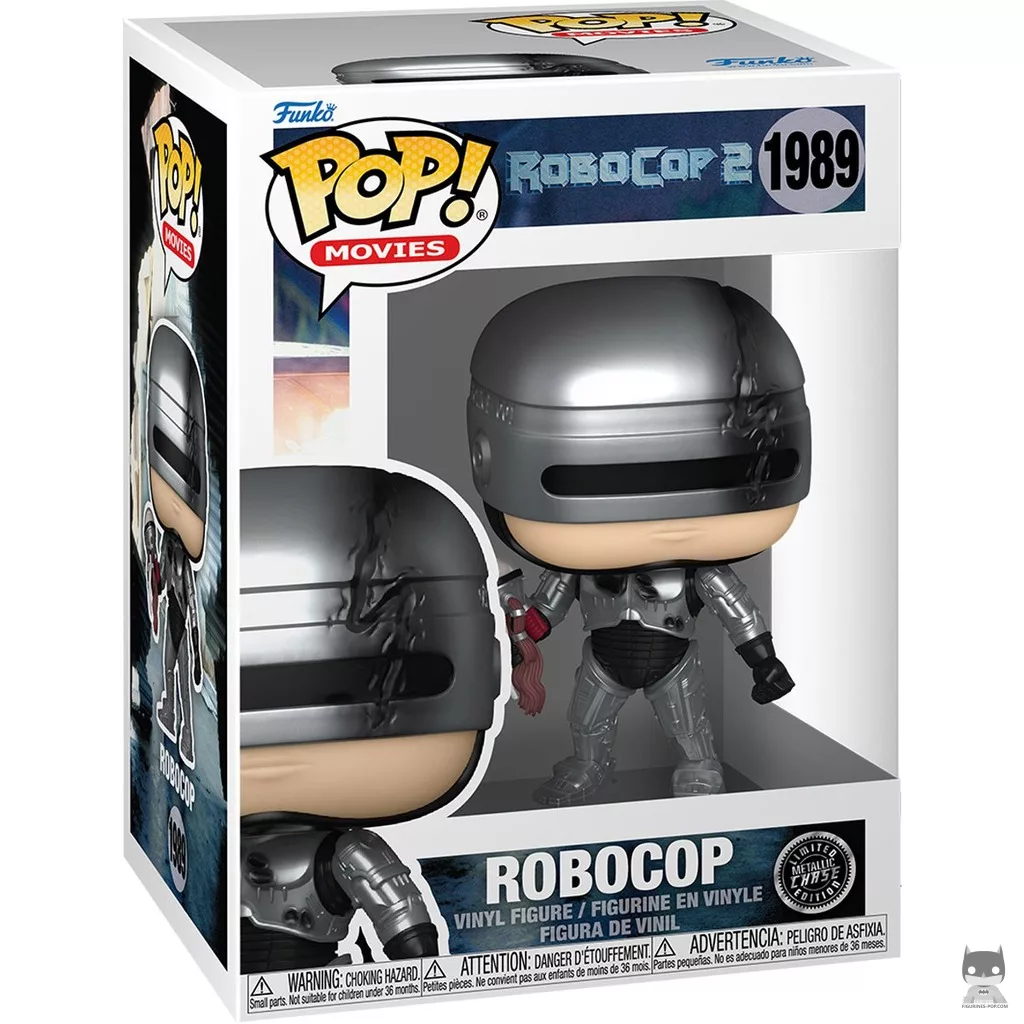 Figura Funko Pop! RoboCop (Chase & Metalizado) en su caja