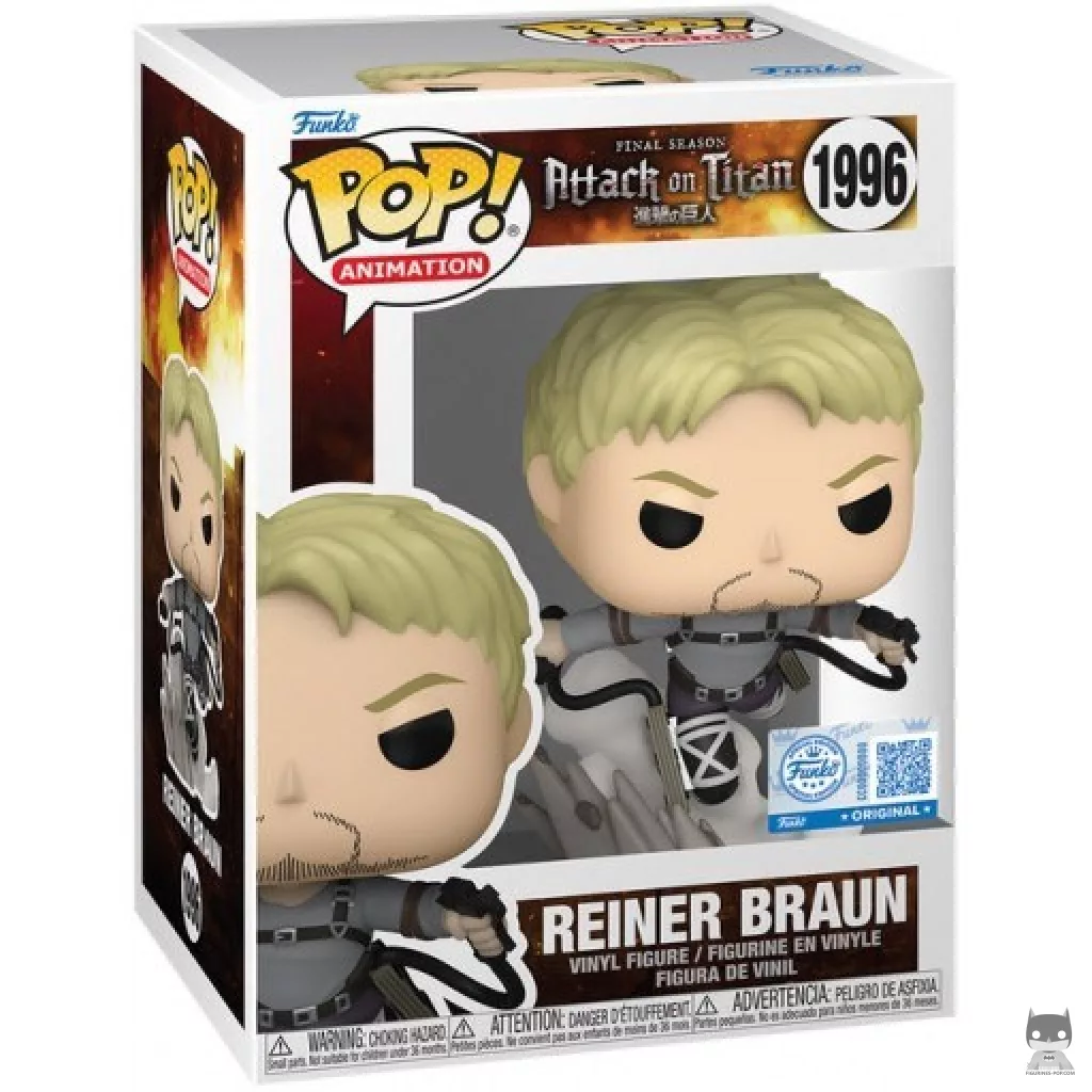Figura Funko Pop! Reiner Braun en su caja