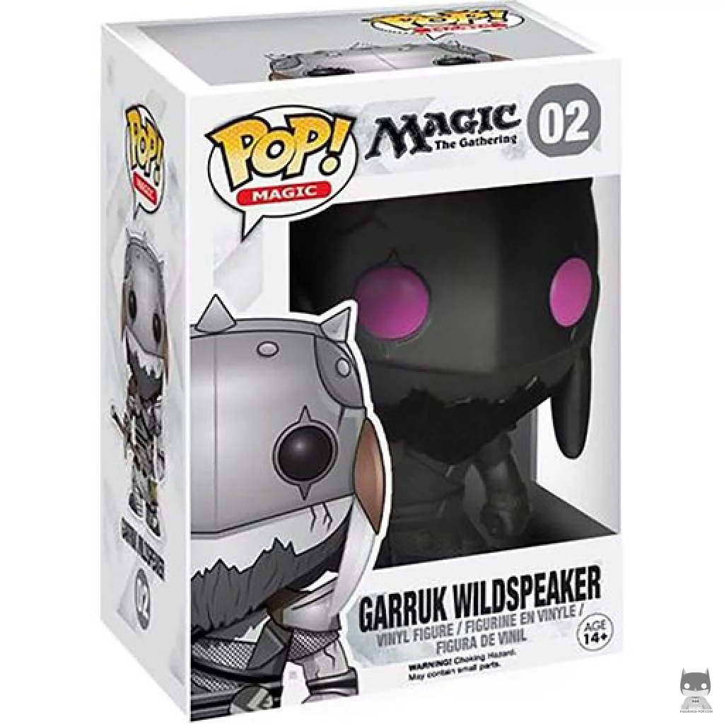Figura Funko Pop! Garruk WIldspeaker (Negro) (Flocado) en su caja