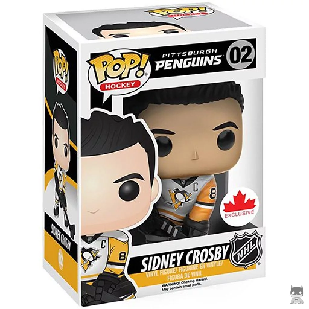 Figura Funko Pop! Sidney Crosby (Camiseta visitante) en su caja