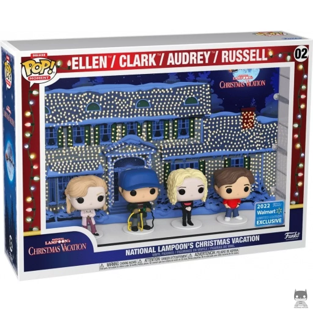 Figura Funko Pop! Ellen, Clark, Audrey & Russell en su caja
