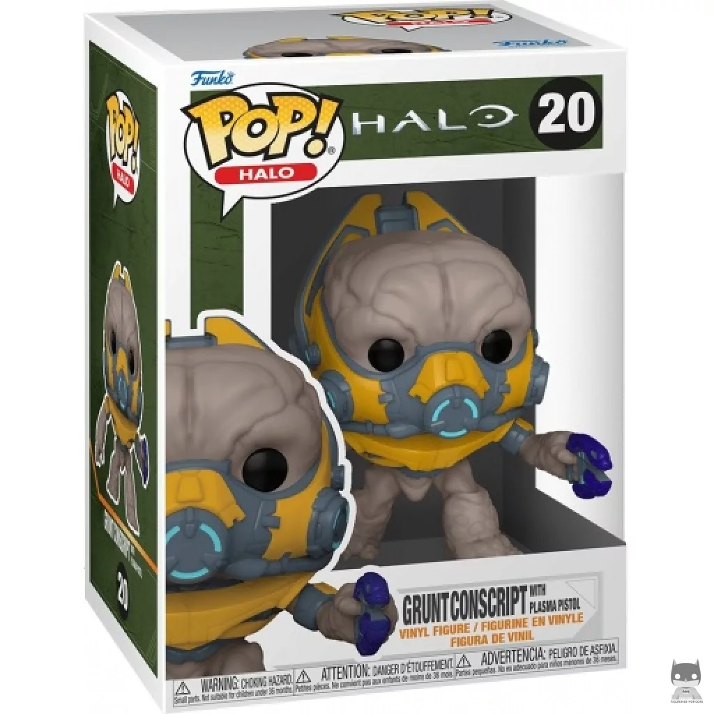 Figura Funko Pop! Grunt recluta con pistola de plasma en su caja
