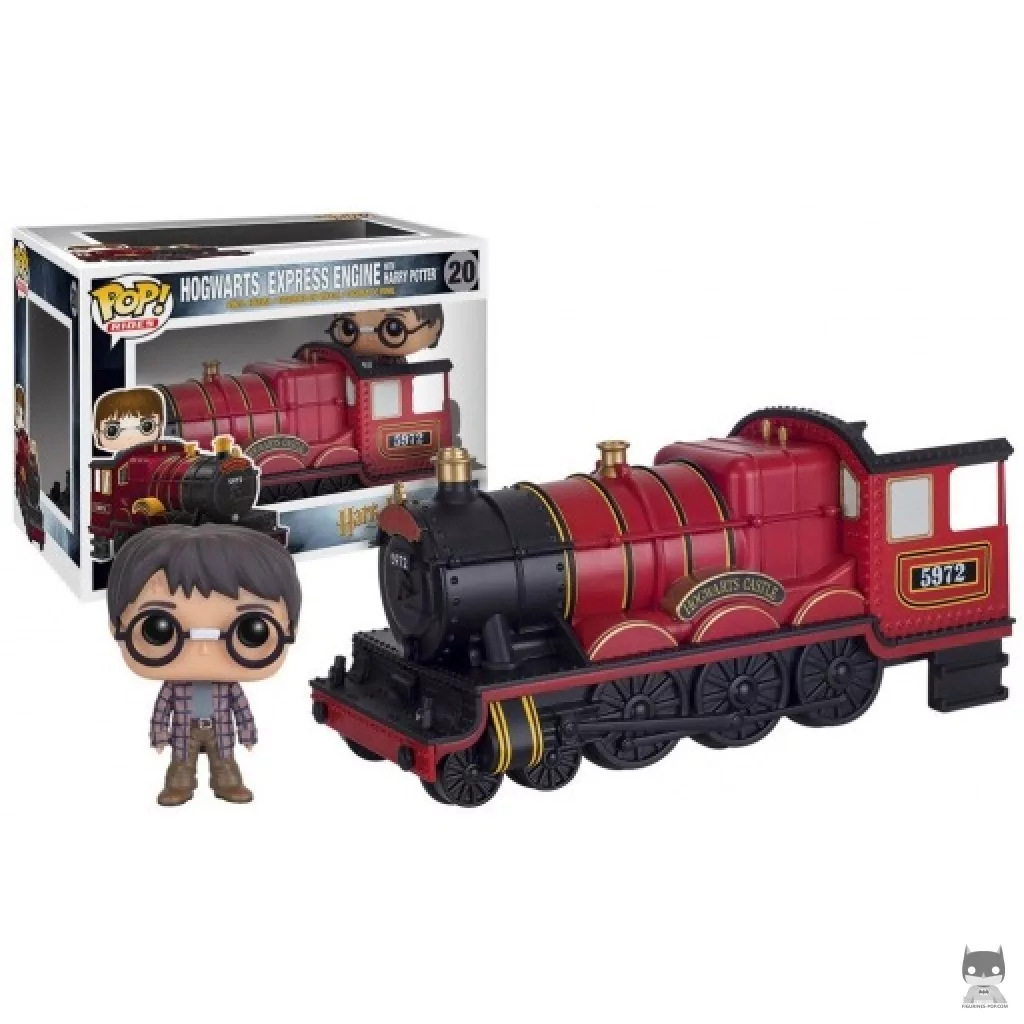 Figura Funko Pop! Harry Potter con el Expreso de Hogwarts en su caja