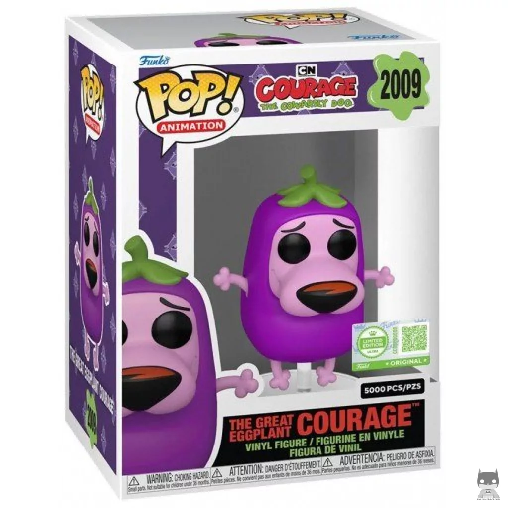 Figura Funko Pop! Coraje, la gran berenjena en su caja