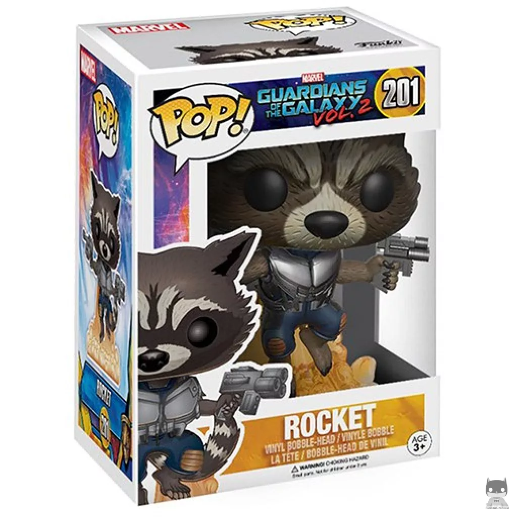 Figura Funko Pop! Rocket Raccoon en su caja
