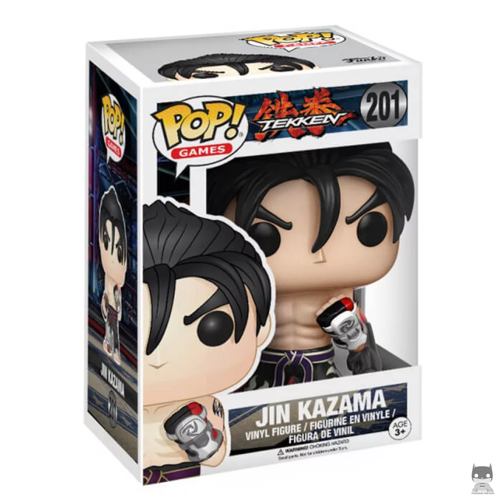 Figura Funko Pop! Jin Kazama (Blanco y negro) en su caja
