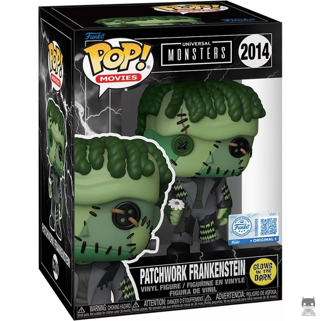 Figura Funko Pop! Frankenstein Patchwork (Brilla en la oscuridad) en su caja