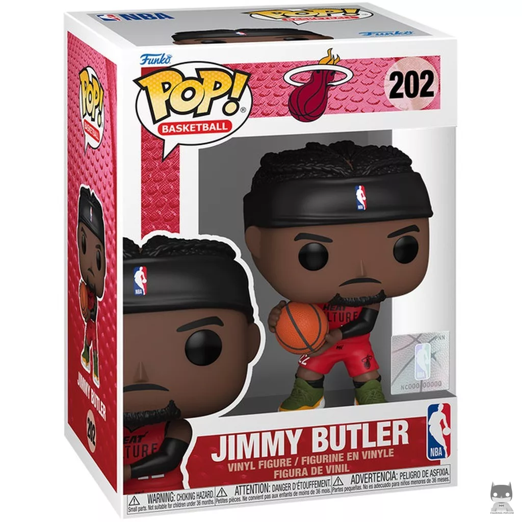 Figura Funko Pop! Jimmy Butler (Uniforme City Edition 2024) en su caja