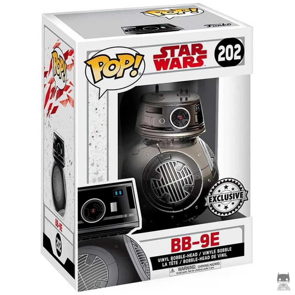 Figura Funko Pop! BB-9E (Cromado) en su caja