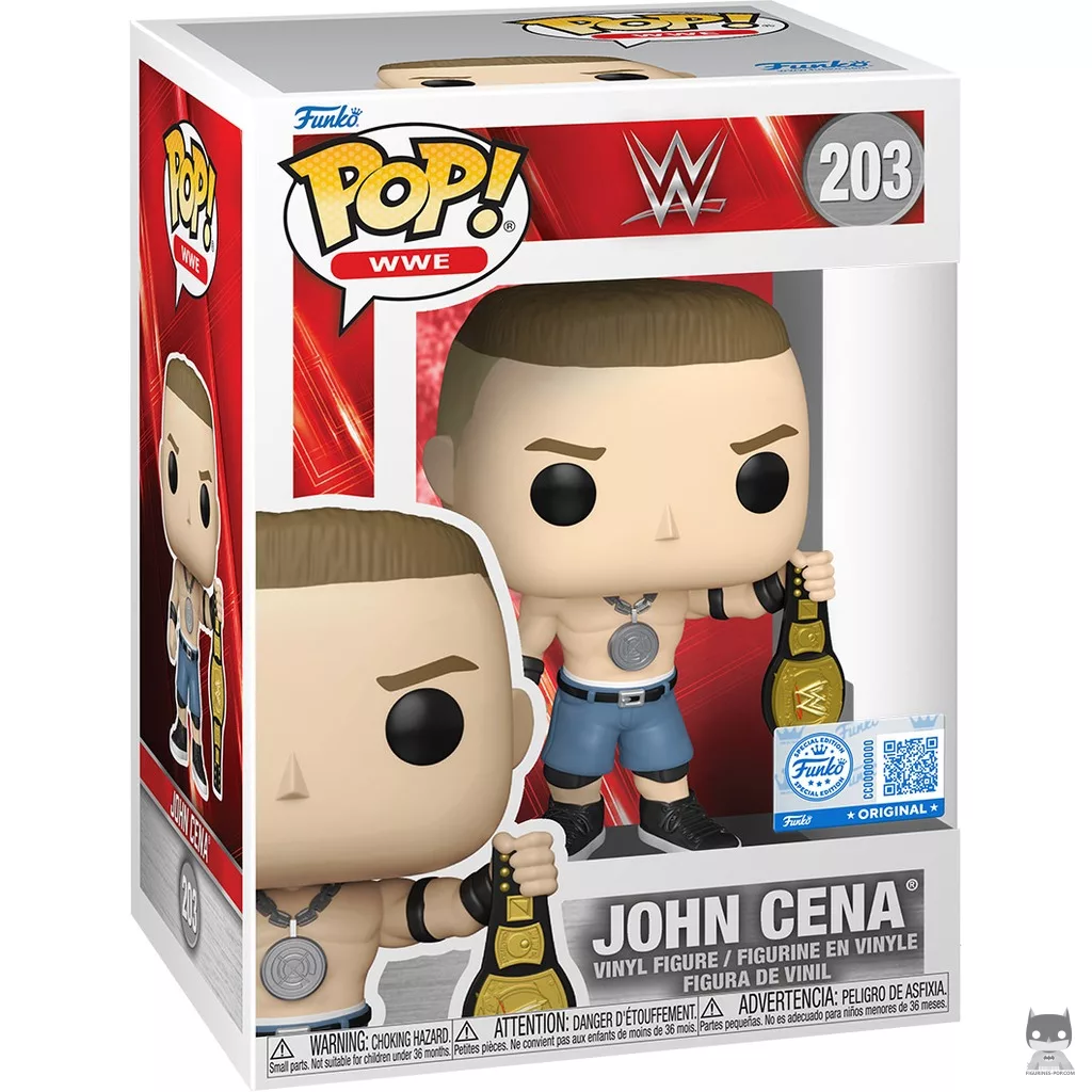 Figura Funko Pop! John Cena con el cinturón Spinner de campeón en su caja