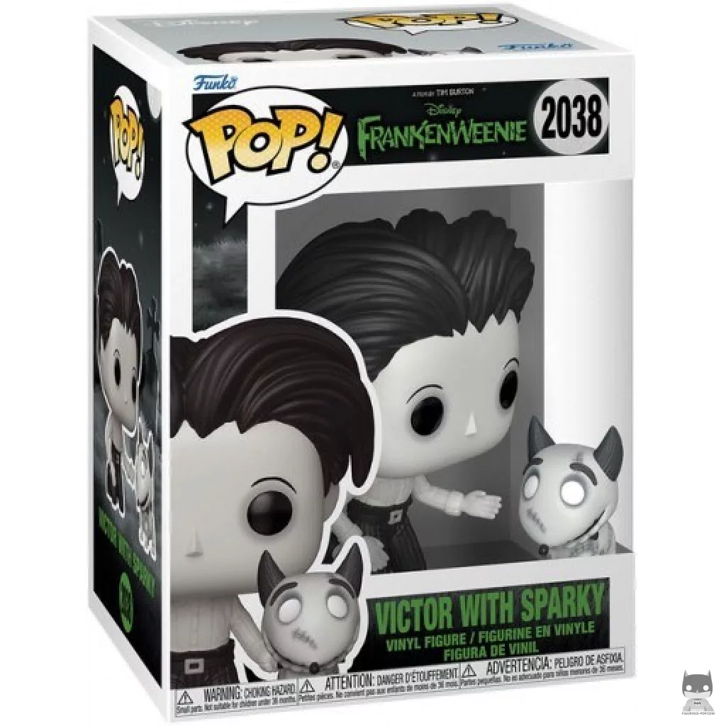 Figura Funko Pop! Victor con Sparky en su caja