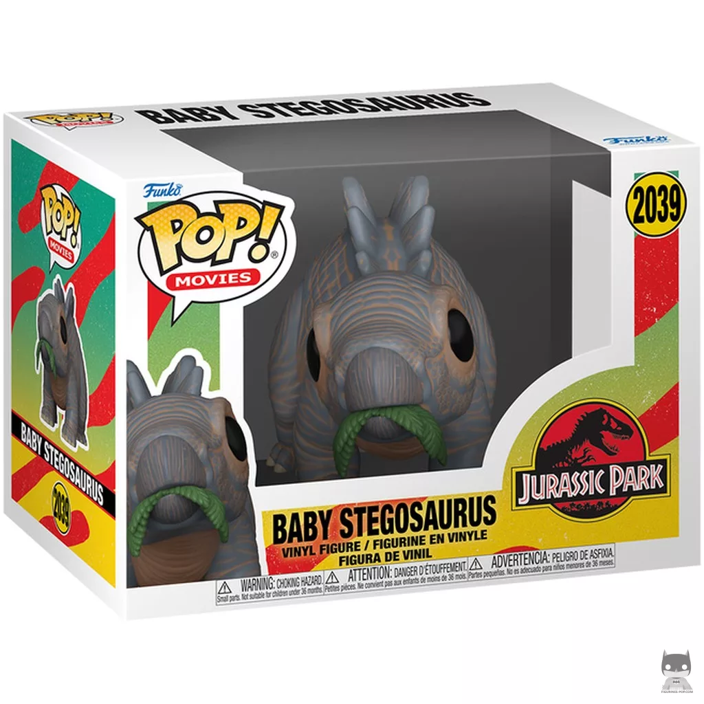 Figura Funko Pop! Bebé estegosaurio en su caja