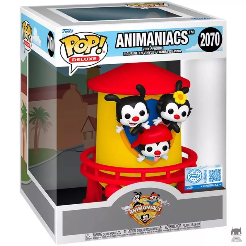 Figura Funko Pop! Torre de agua de los estudios WB en su caja