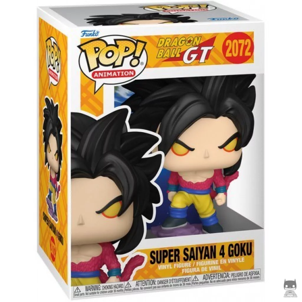 Figura Funko Pop! Son Goku Super Saiyan 4 en su caja