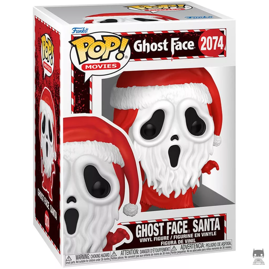 Figura Funko Pop! Ghost Face Papá Noel en su caja