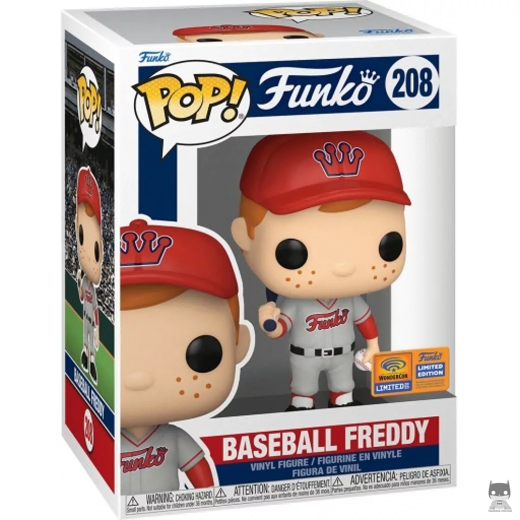 Figura Funko Pop! Freddy jugador de béisbol en su caja