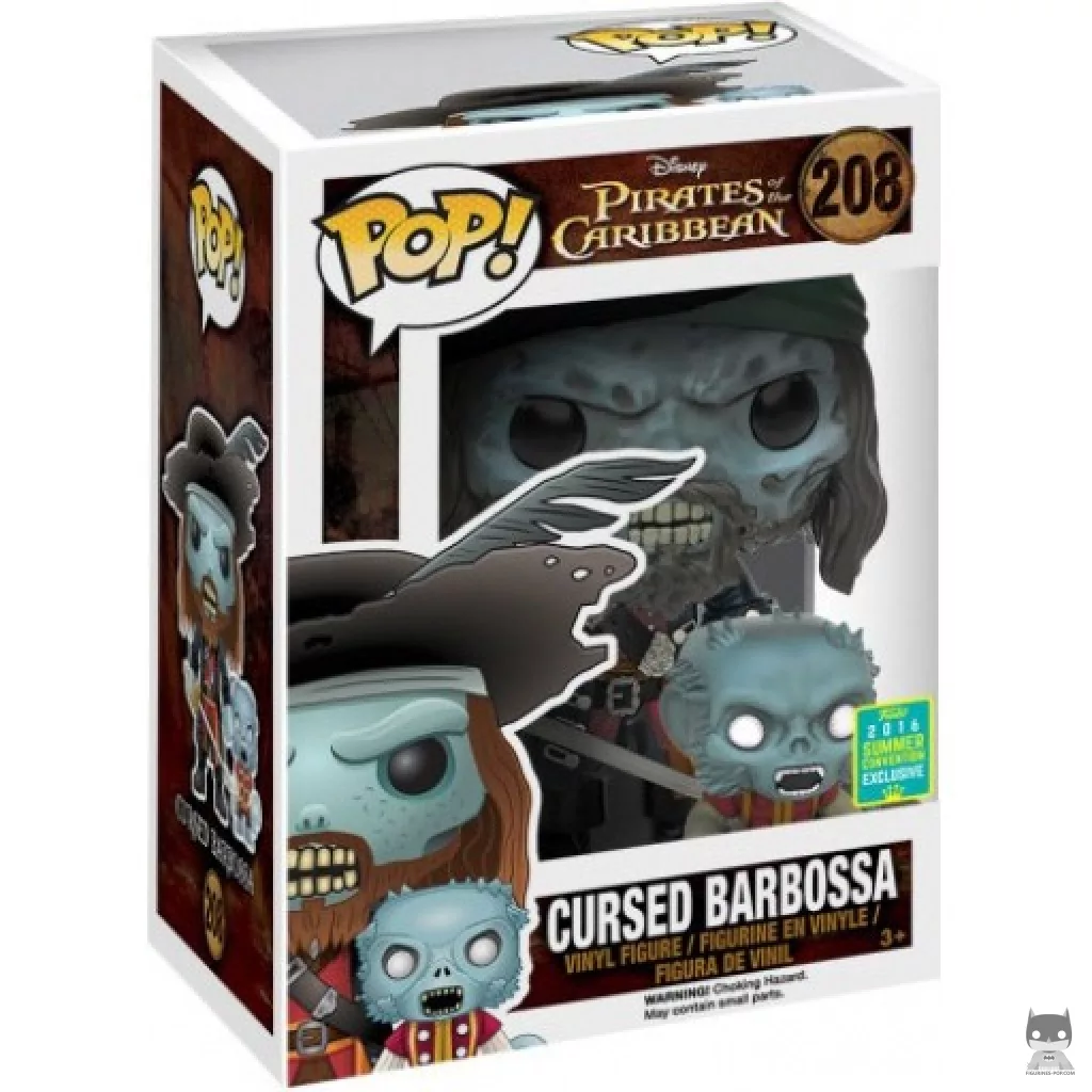 Figura Funko Pop! Barbossa maldito con mono en su caja