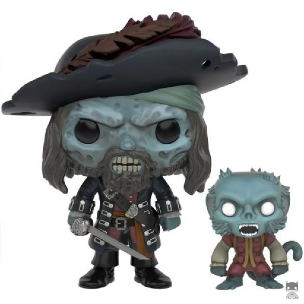 Figura Funko Pop! Barbossa maldito con mono (Piratas del Caribe)