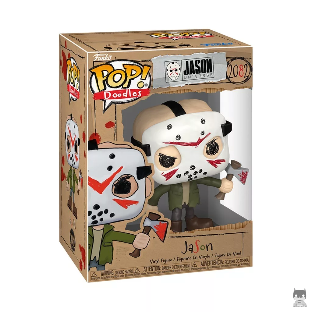 Figura Funko Pop! Jason Voorhees (Garabatos) en su caja