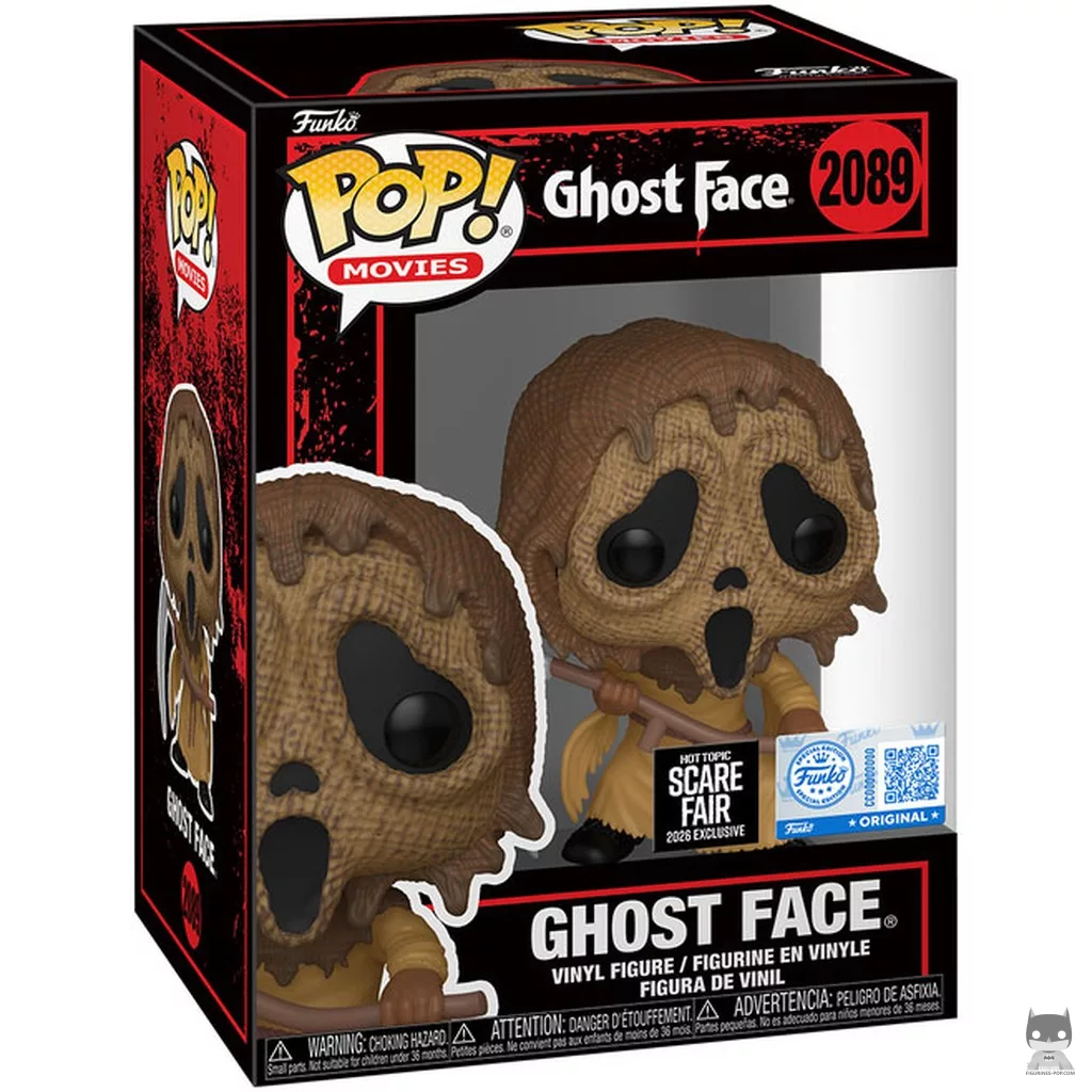 Figura Funko Pop! Ghost Face (Máscara de espantapájaros) en su caja