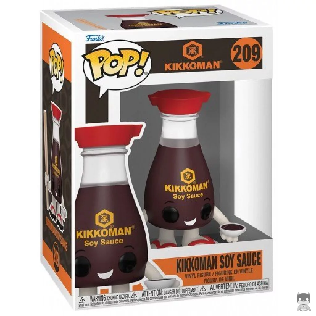 Figura Funko Pop! Salsa de soja Kikkoman en su caja