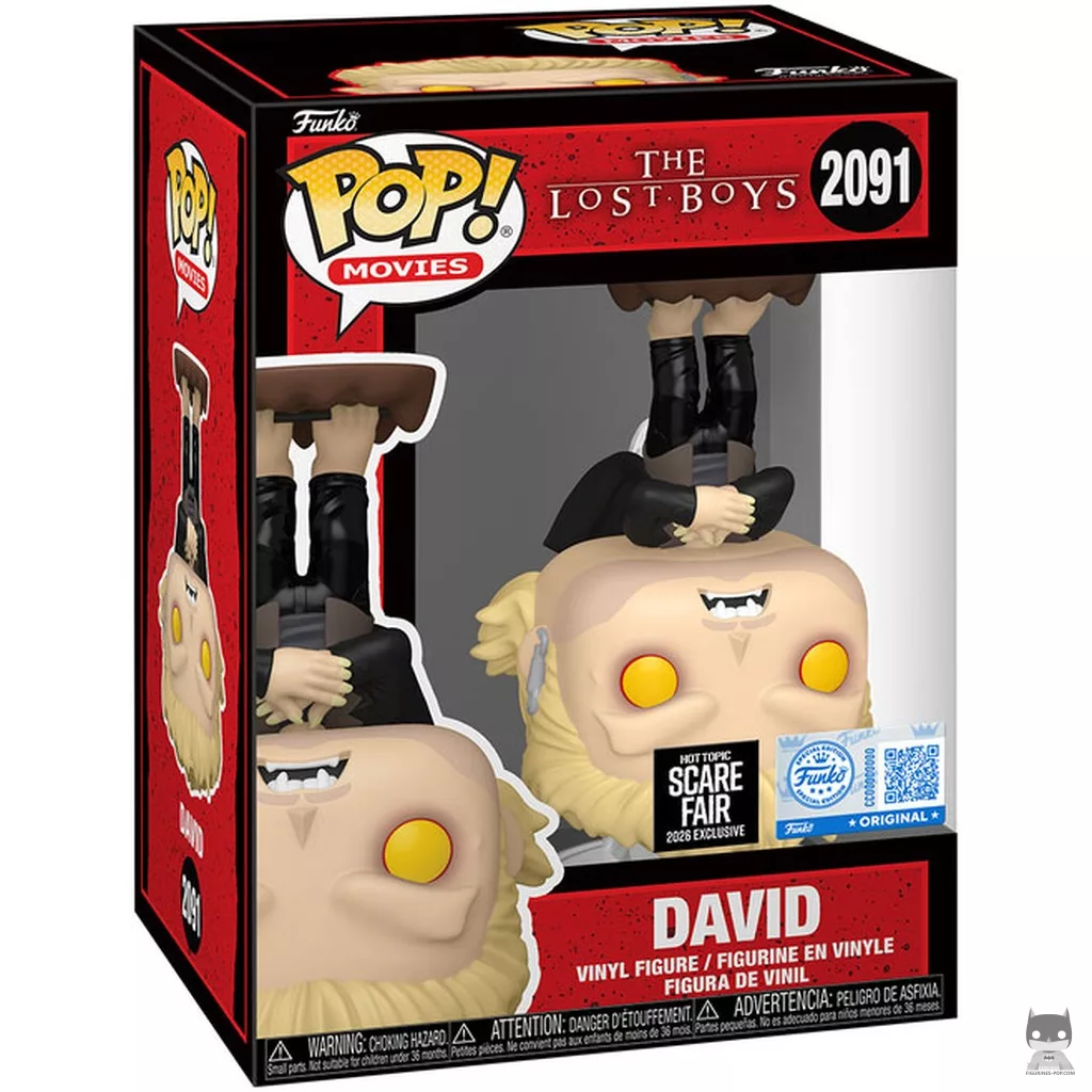 Figura Funko Pop! David (Colgado bocabajo) en su caja