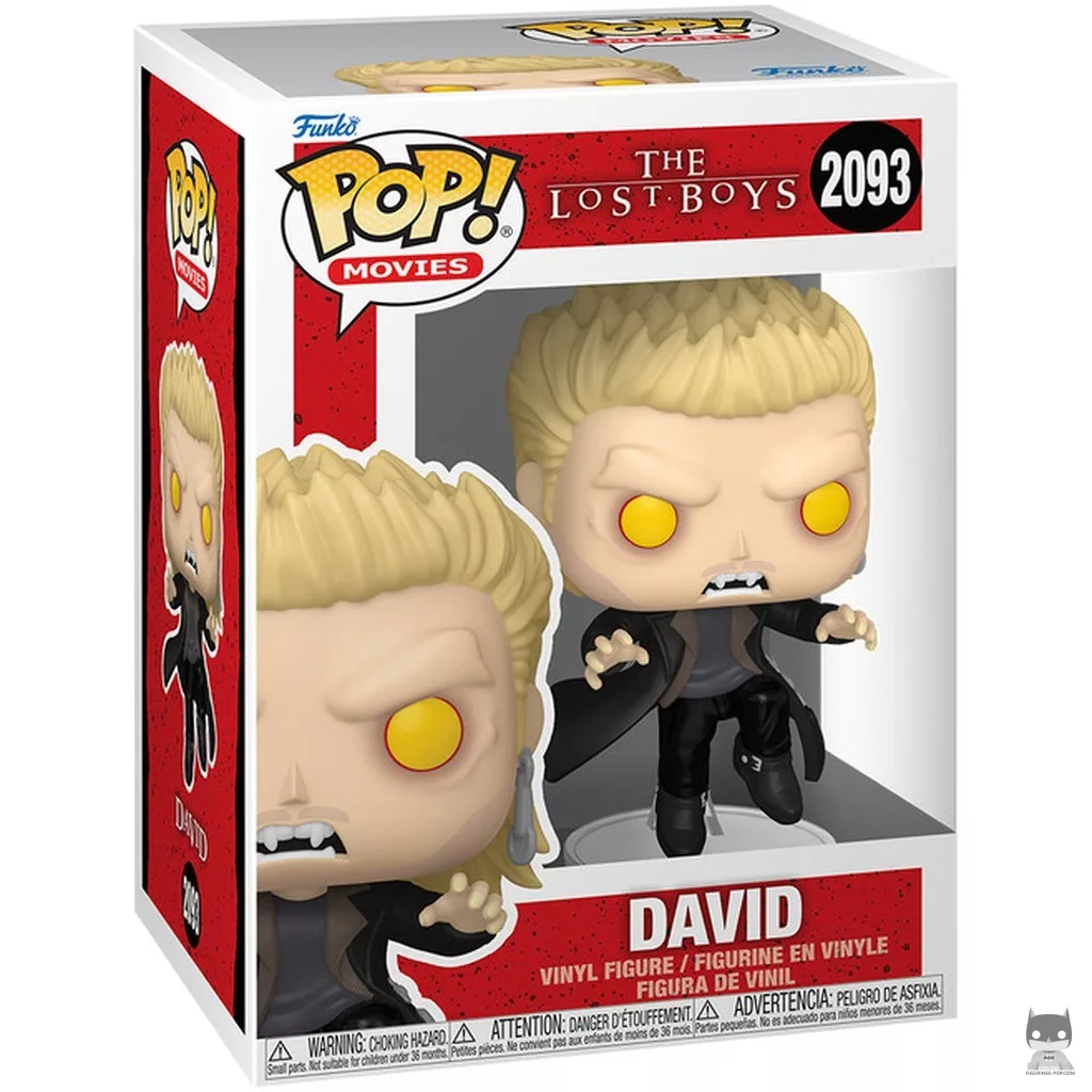 Figura Funko Pop! David (Vampiro) en su caja