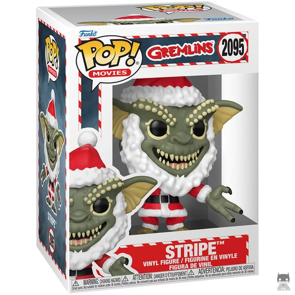 Figura Funko Pop! Stripe (Abrigo de Papá Noel) en su caja